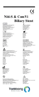 Preview for 1 page of Taewoong Niti-S User Manual