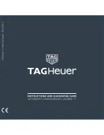 TAG Heuer Calibre 17 Instructions And Guarantee Card preview