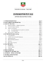 TAG Heuer CHRONOPRINTER 520 Operating Instructions Manual preview