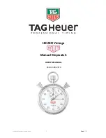 TAG Heuer HEUER Vintage User Manual preview