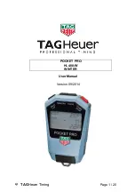 TAG Heuer POCKET PRO HL400-W User Manual preview