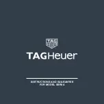 TAG Heuer SBR8A Instructions And Guarantee preview