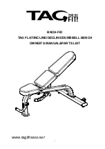 Preview for 1 page of TAG BNCH-FID Owner'S Manual & Parts List