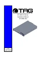 TAG SV-2000-IX Operation Manual предпросмотр