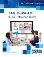 TAG TECSLATE Quick Reference Manual preview