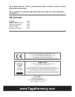 Preview for 16 page of Taga Harmony HTA-2500B Instruction Manual