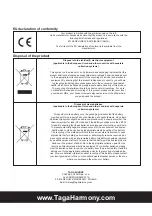 Preview for 24 page of Taga Harmony HTA-700B v.3 Instruction Manual