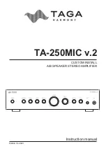 Taga Harmony TA-250MIC v.2 Instruction Manual preview