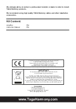 Preview for 14 page of Taga Harmony TA-250MIC v.2 Instruction Manual