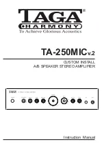 Taga Harmony TA-250MIC Instruction Manual предпросмотр