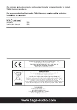 Preview for 12 page of Taga Harmony TA-250MIC Instruction Manual