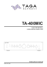 Preview for 1 page of Taga Harmony TA-400MIC Instruction Manual