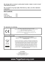 Preview for 16 page of Taga Harmony TA-400MIC Instruction Manual