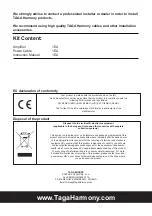 Предварительный просмотр 16 страницы Taga Harmony TA-900MULTI Instruction Manual