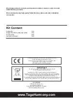 Preview for 13 page of Taga Harmony TSW-212 Instruction Manual