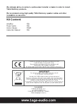 Предварительный просмотр 16 страницы Taga Harmony HTA-25B Instruction Manual