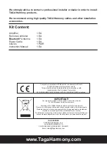 Предварительный просмотр 20 страницы Taga TTA-1000B Instruction Manual