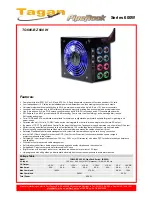 Preview for 1 page of Tagan PipeRock TG600-BZ Features & Specifications