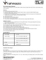 Tahmazo TL-4 Instruction Manual preview