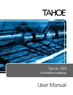 Tahoe 289 User Manual preview