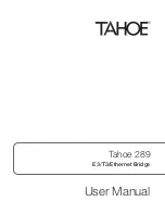 Предварительный просмотр 3 страницы Tahoe 289 User Manual