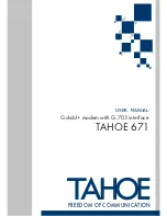 Предварительный просмотр 1 страницы Tahoe 671 User Manual