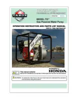 Tahoe TI3 KGP80B Operation Instruction And Parts List Manual preview