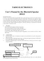 Preview for 1 page of TAIDE ELECTRONICS BT023 User Manual