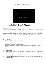 Preview for 1 page of TAIDE ELECTRONICS LeUBS201 User Manual