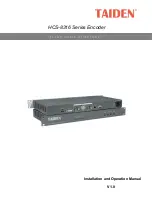 Taiden HCS-8316 series Installation And Operation Manual preview