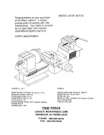 Taig Tools L 1017 User Manual preview