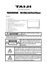 Preview for 1 page of Taiji HC-6 Operating Instructions Manual