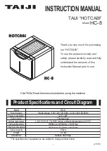 Taiji HOTCABI HC-8 Instruction Manual preview