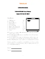 Taiji HOTCABI Instruction Manual preview