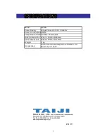 Preview for 8 page of Taiji HS-8N Instruction Manual