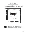 Preview for 1 page of Taik T210A Instruction Manual