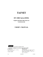 Tainet DT-2000 Series User Manual preview