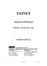Tainet Xstream 1300 Series User Manual preview