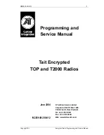 Tait T2000 Series Programming And Service Manual preview