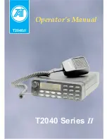 Tait t2040 series ii Operator'S Manual preview