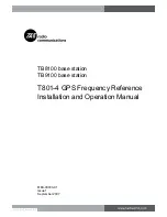 Предварительный просмотр 1 страницы Tait T801-4 Installation And Operation Manual