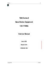 Предварительный просмотр 1 страницы Tait T830 II Series Service Manual