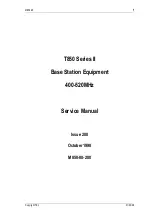 Preview for 1 page of Tait T850 II Series Service Manual