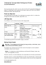 Preview for 1 page of Tait TA3226-03 Quick Reference