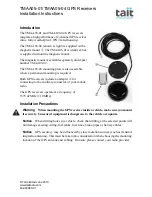 Tait TMAA05-01 Installation Instructions preview