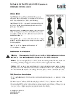 Preview for 1 page of Tait TMAA05-05 Installation Instructions