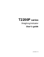 Taiwan Scale T2200P series User Manual preview