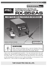 Preview for 1 page of Taiyo Electric Goot RX-852AS Operation Manual