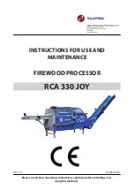 Preview for 1 page of Tajfun RCA 330 JOY Instructions For Use And Maintenance Manual