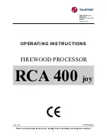 Tajfun RCA 400 joy Operating Instructions Manual preview